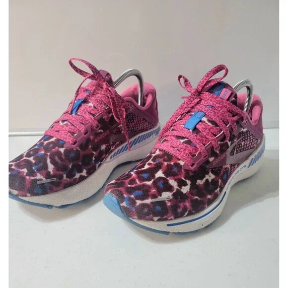 Brooks Adrenaline GTS 22 Women’s Size 10 Pink Leopard Running Shoes 1203531B568 - Picture 3 of 8